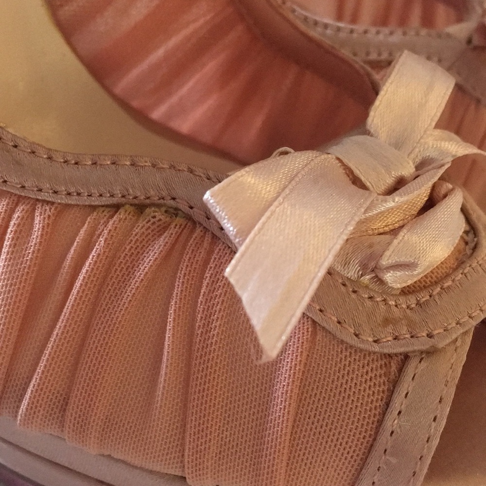 Pink Satin & Chiffon High Heels - Picture 10 of 12